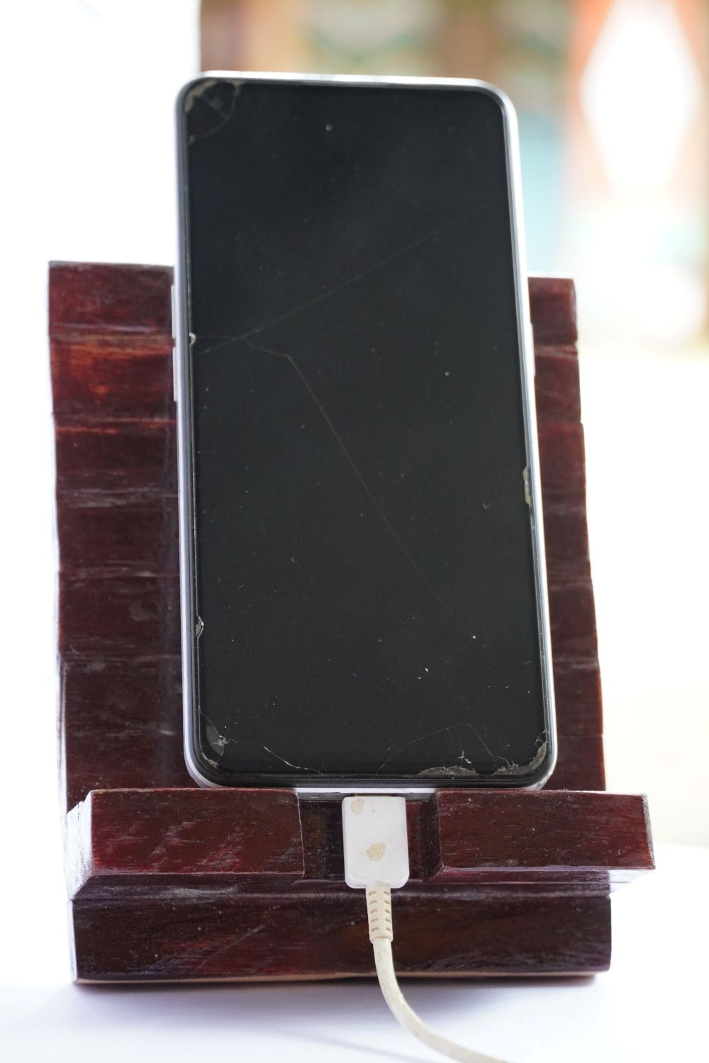 Handmade Wooden Mobile Holder